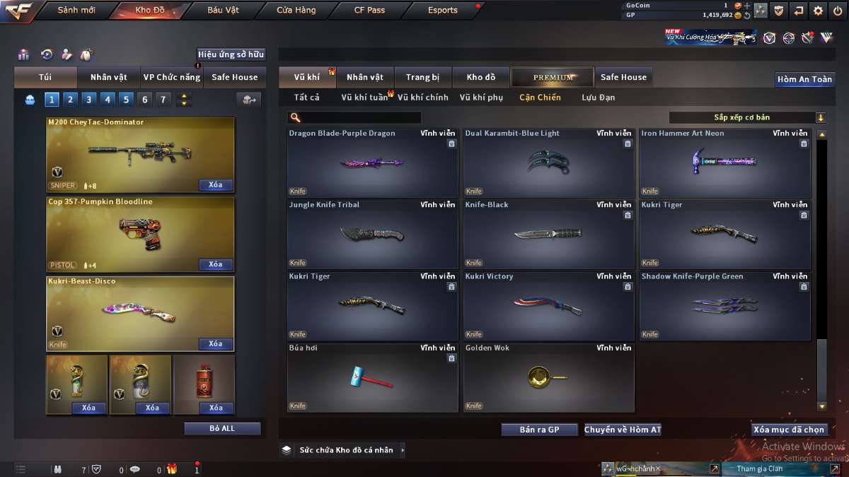 shop acc cf uy tin gia re